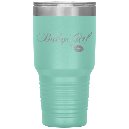 Baby Girl Kisses Tumbler Teal Loyalty Vibes