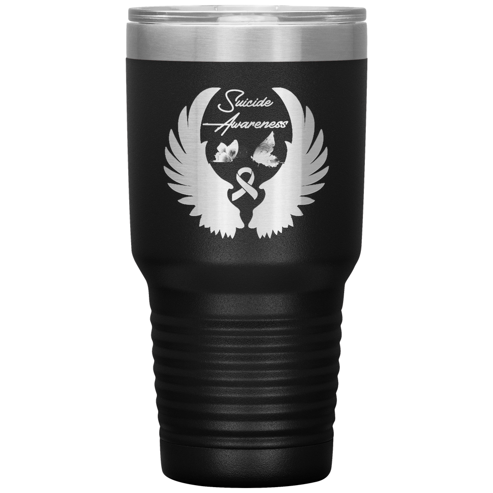 Suicide Awareness Battle Tumbler Black - Loyalty Vibes