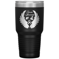 Suicide Awareness Battle Tumbler Black - Loyalty Vibes