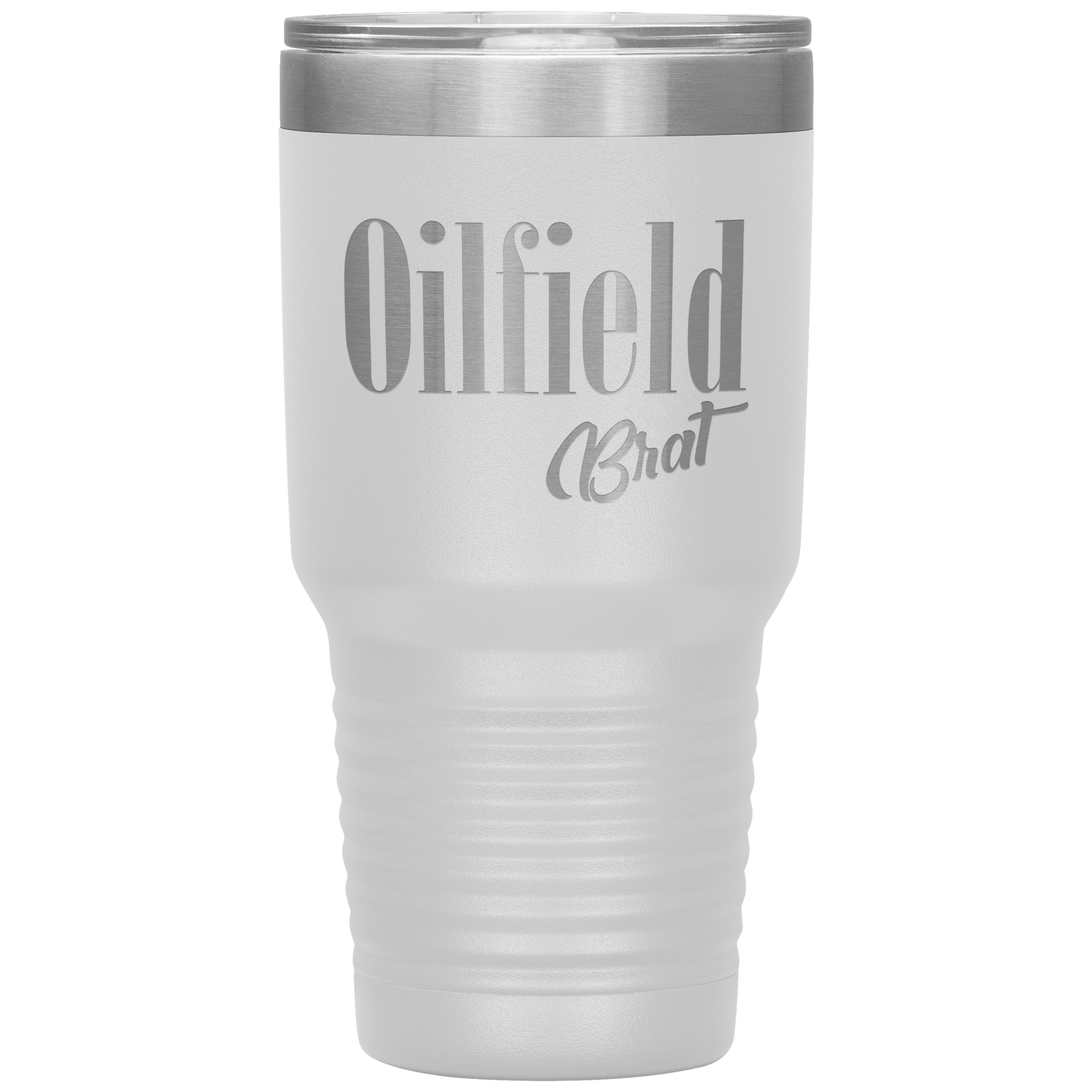 Sassy Oilfield Brat Tumbler White