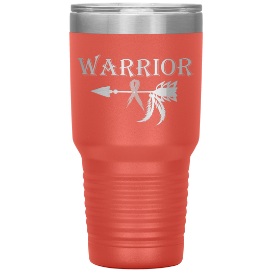 Cancer Warrior Tumbler Coral Loyalty Vibes