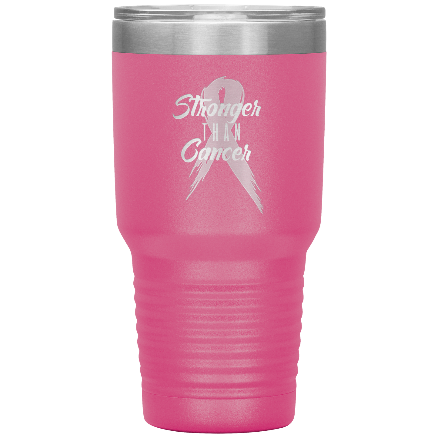 Stronger Than Cancer Tumbler Pink