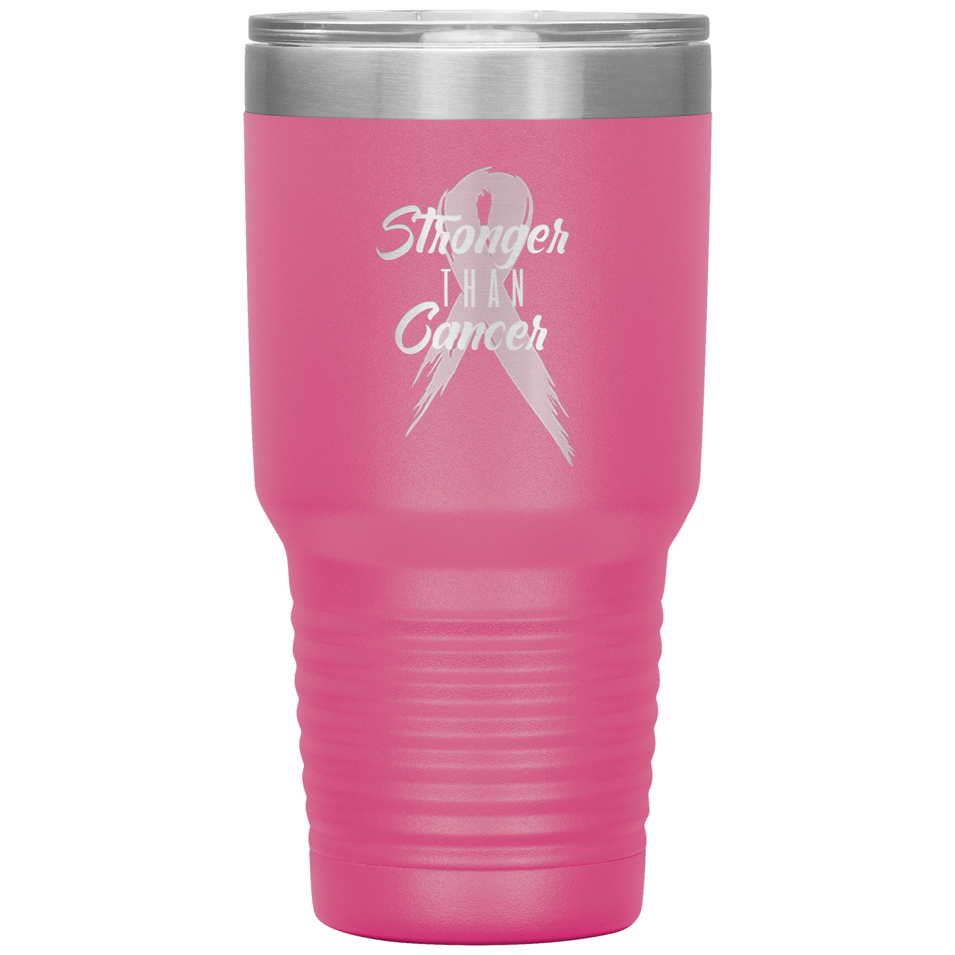 Stronger Than Cancer Tumbler Pink
