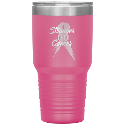 Stronger Than Cancer Tumbler Pink