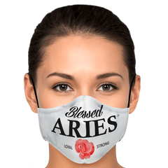 Blessed Aries Face Mask - White Renegade - Loyalty Vibes
