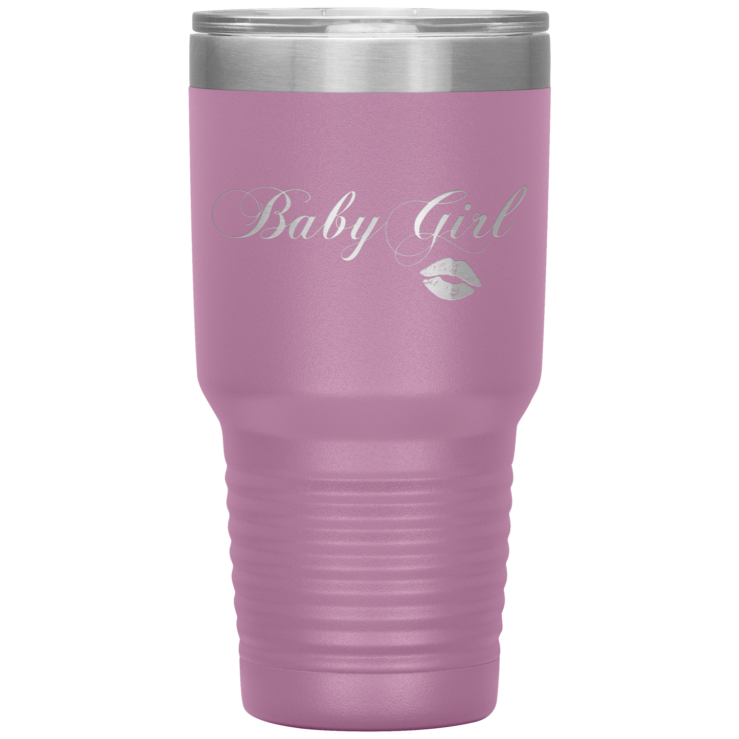 Baby Girl Kisses Tumbler Light Purple Loyalty Vibes