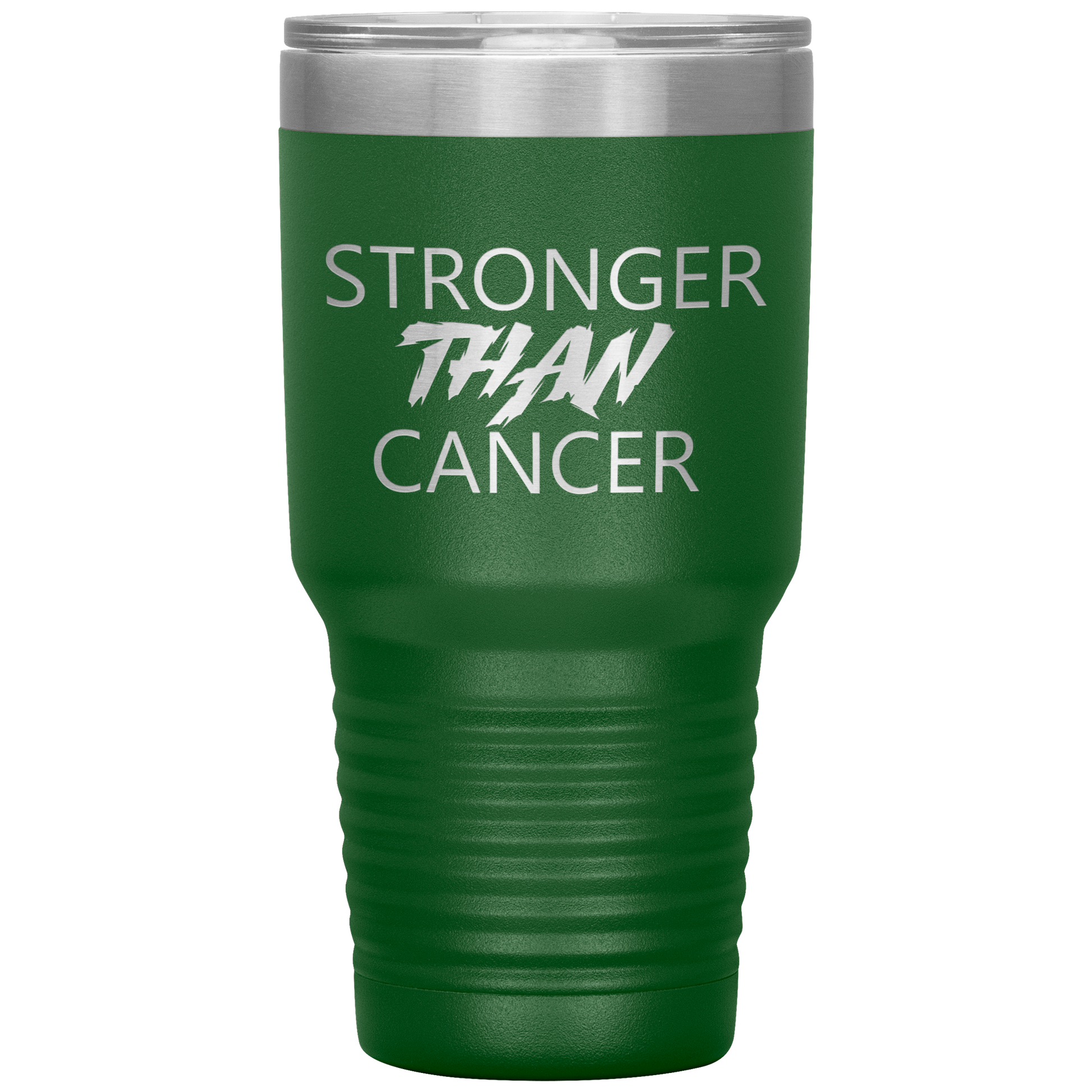 Stronger Than Cancer Ninja Tumbler Green