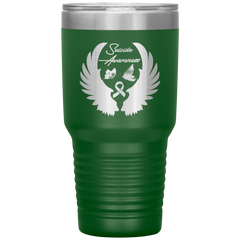 Suicide Awareness Battle Tumbler Green - Loyalty Vibes