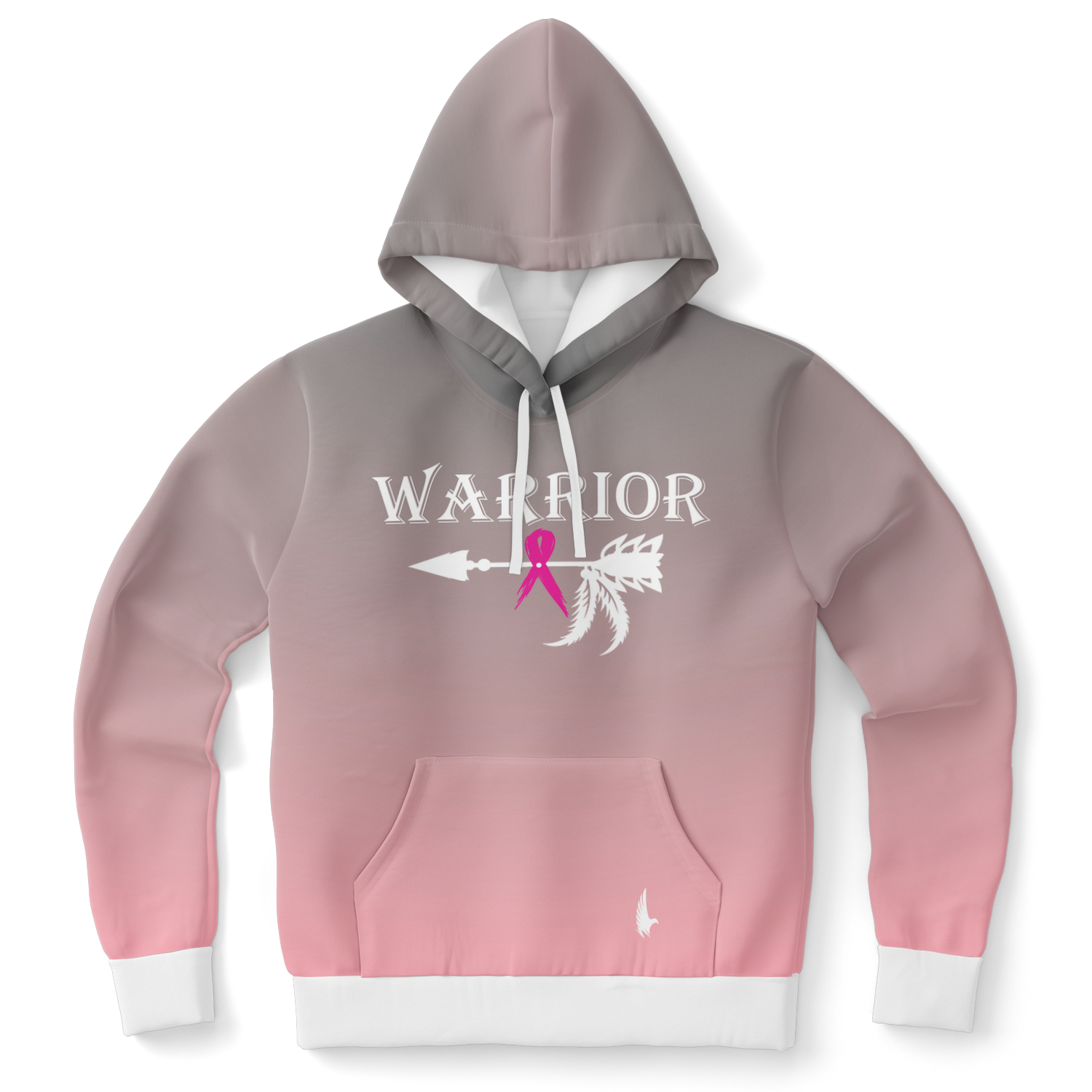 Breast Cancer Awareness Warrior Hoodie White - Loyalty Vibes