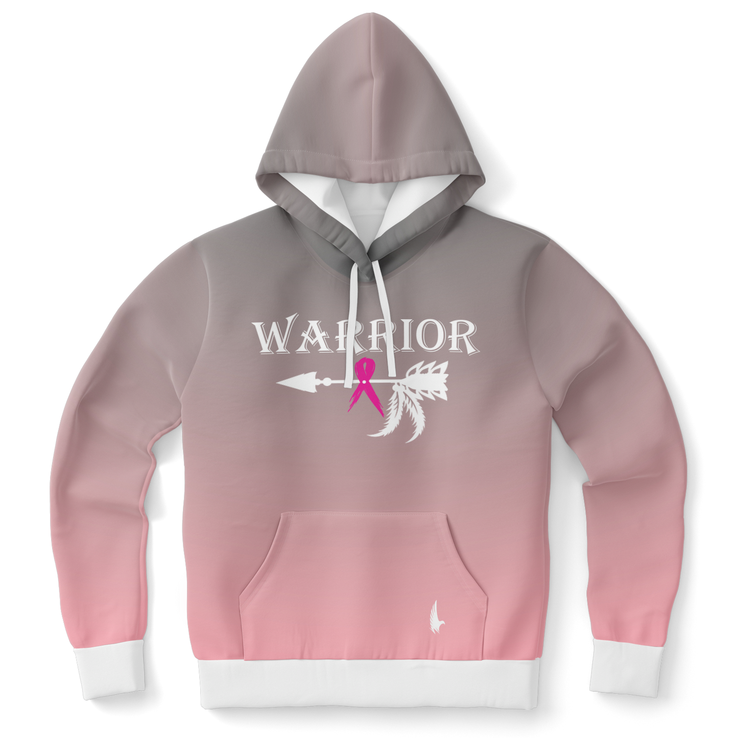 Breast Cancer Awareness Warrior Hoodie White - Loyalty Vibes