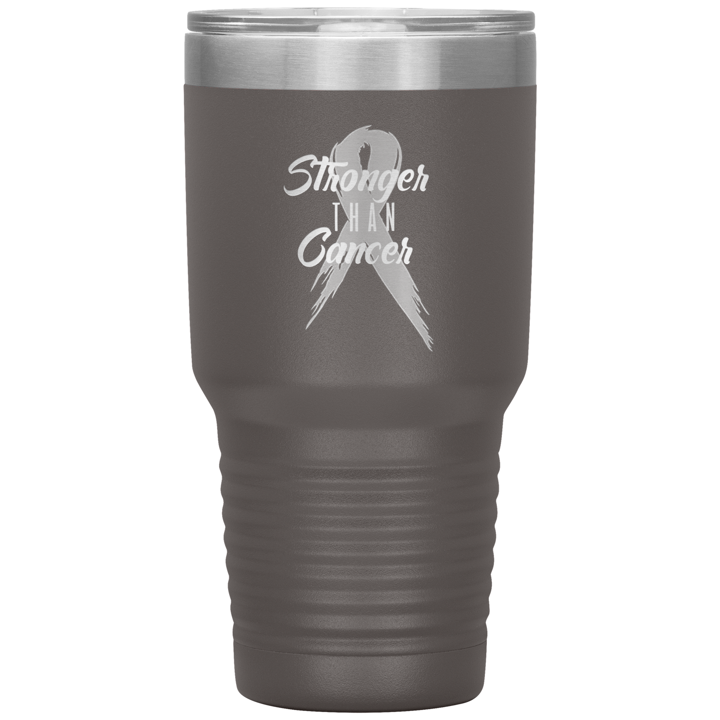 Stronger Than Cancer Tumbler Pewter