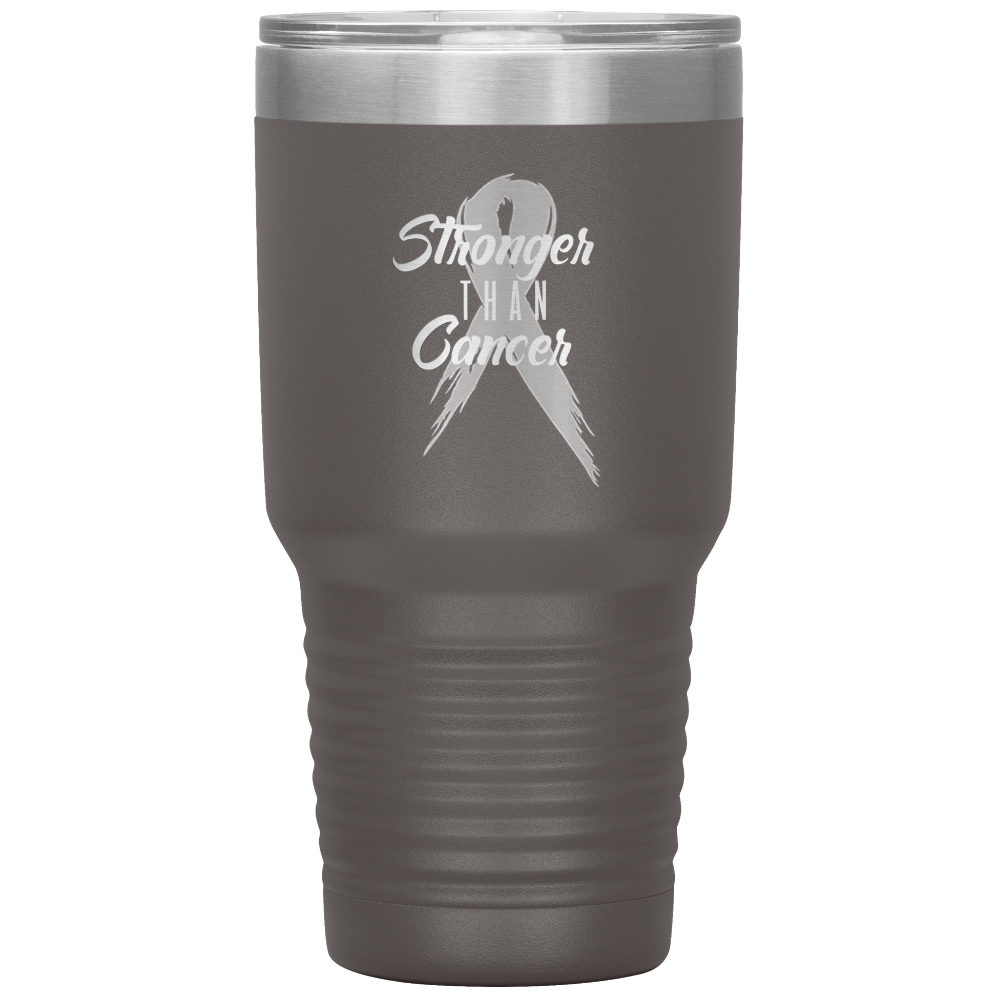 Stronger Than Cancer Tumbler Pewter
