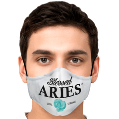 Blessed Aries Face Mask - GR White Renegade - - Loyalty Vibes