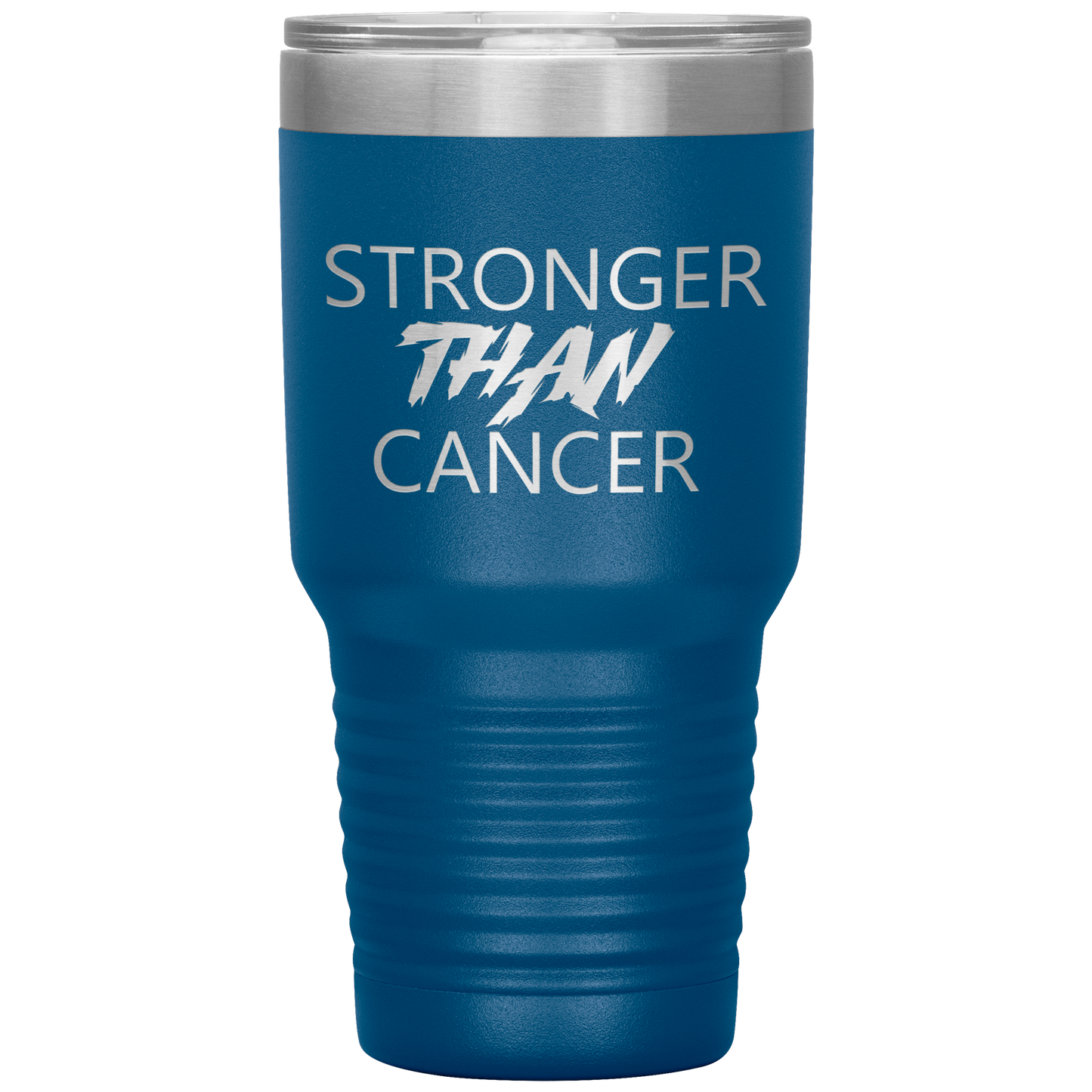 Stronger Than Cancer Ninja Tumbler Blue