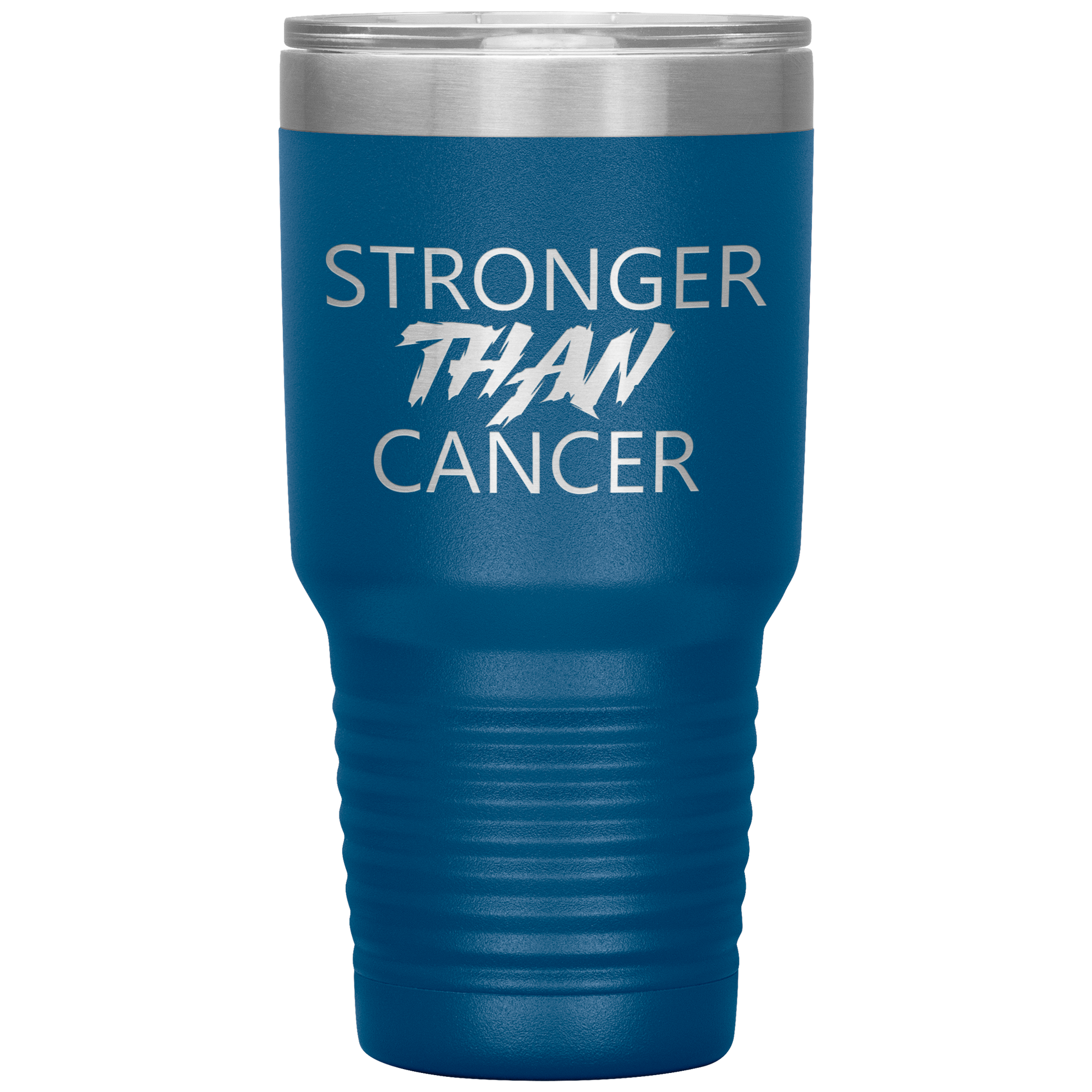 Stronger Than Cancer Ninja Tumbler Blue