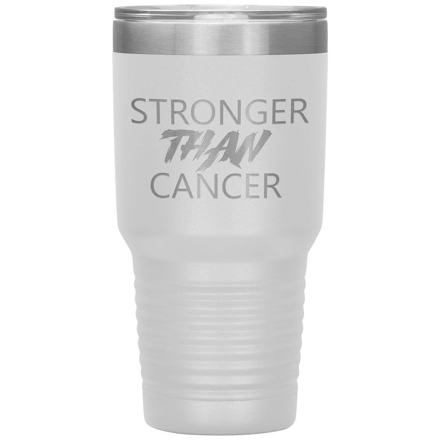 Stronger Than Cancer Ninja Tumbler White