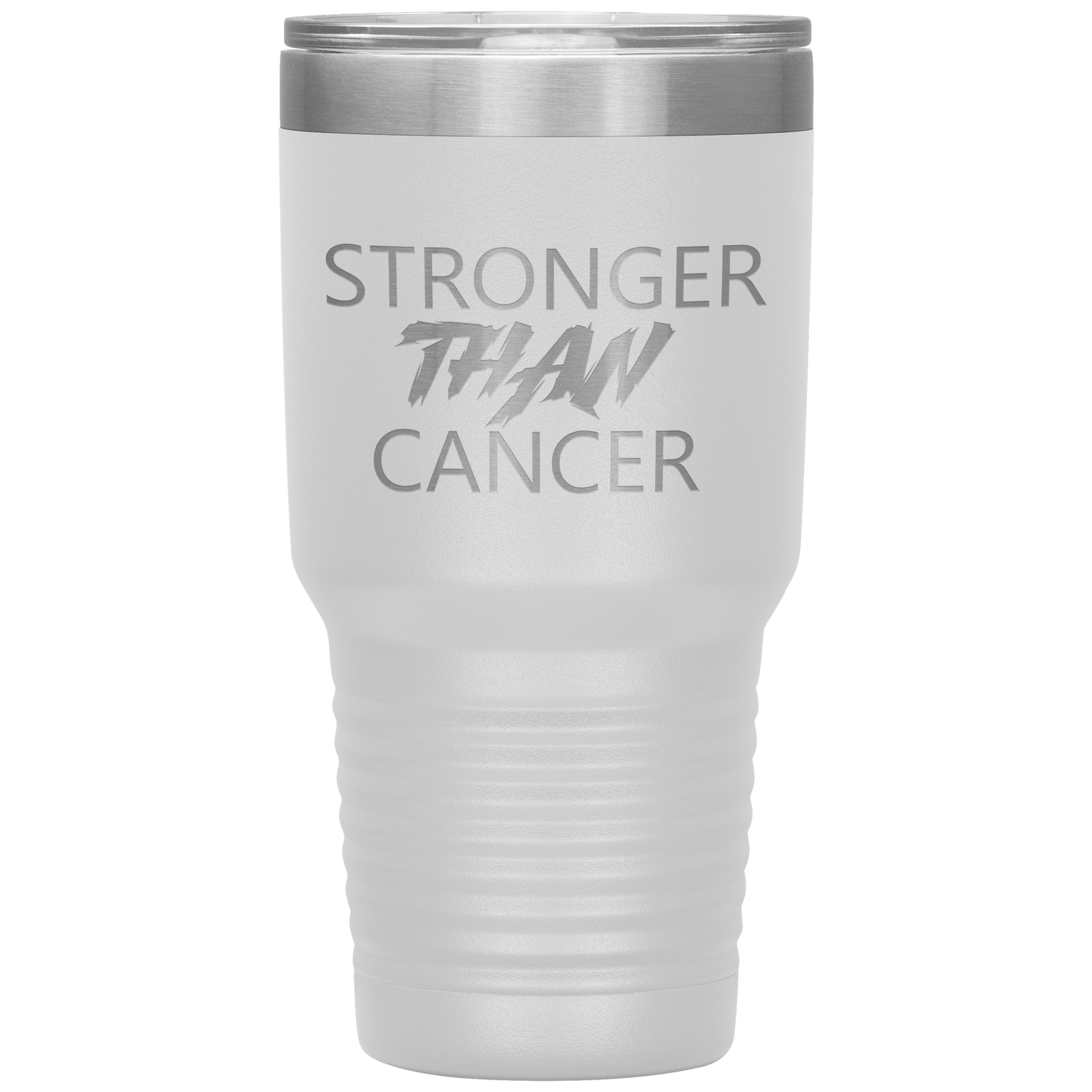 Stronger Than Cancer Ninja Tumbler White