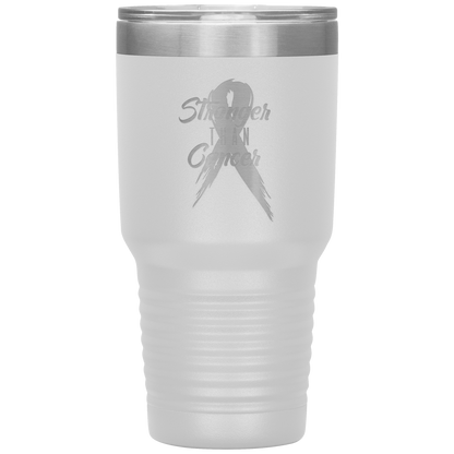 Stronger Than Cancer Tumbler White