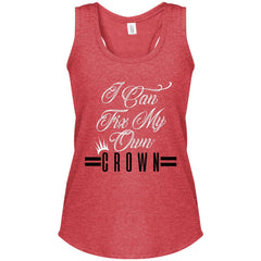 I Can Fix My Own Crown Women's Racerback Tank Top - Red Frost - Loyalty Vibes