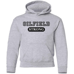 Oilfield Strong Kids Pullover Hoodie - Sport Grey - Loyalty Vibes