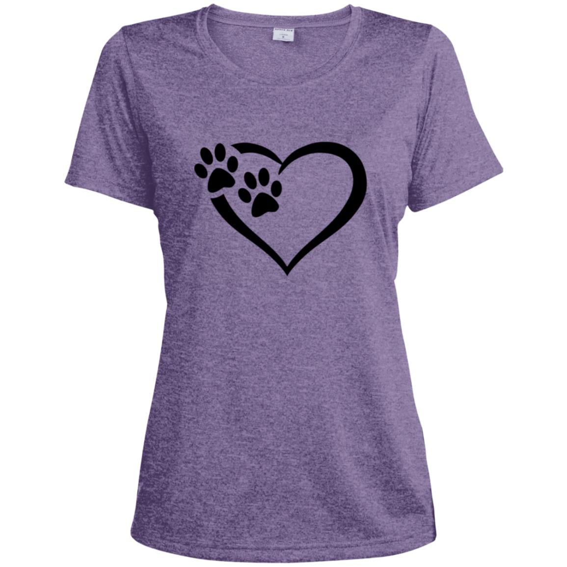 Women's Paws Of Passion T-Shirt Purple Heather - Loyalty Vibes