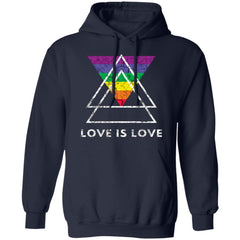 LGBT Love Is Love Pullover Hoodie - Navy - Loyalty Vibes