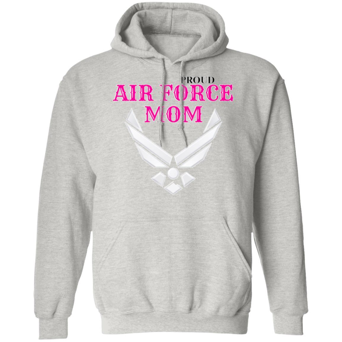 Proud Air Force Mom Pullover Hoodie Ash - Loyalty Vibes