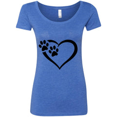 Ladies' Paws Of Passion Scoop Shirt Vintage Royal - Loyalty Vibes