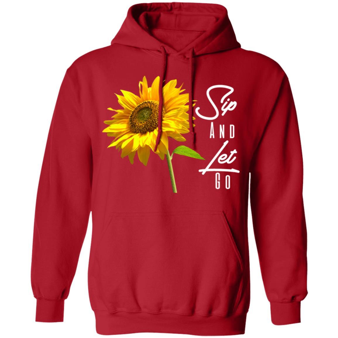Sip And Let Go Pullover Hoodie Red - Loyalty Vibes