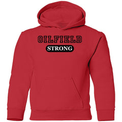 Oilfield Strong Kids Pullover Hoodie Red - Loyalty Vibes