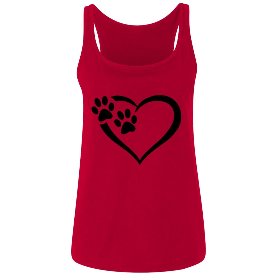 Relaxed Paws of Passion Tank Top Red - Loyalty Vibes