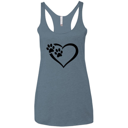 Ladies' Paws Of Passion Racerback Tank Indigo - Loyalty Vibes