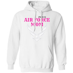 Proud Air Force Mom Pullover Hoodie White - Loyalty Vibes