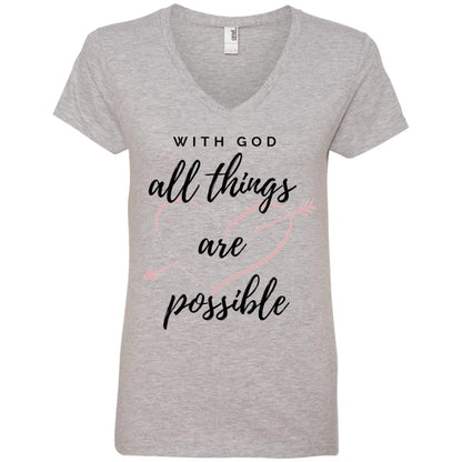 Lerae Spiritual V-Neck T-Shirt Grey - Loyalty Vibes
