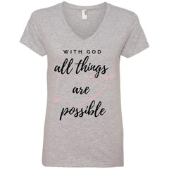 Lerae Spiritual V-Neck T-Shirt Grey - Loyalty Vibes