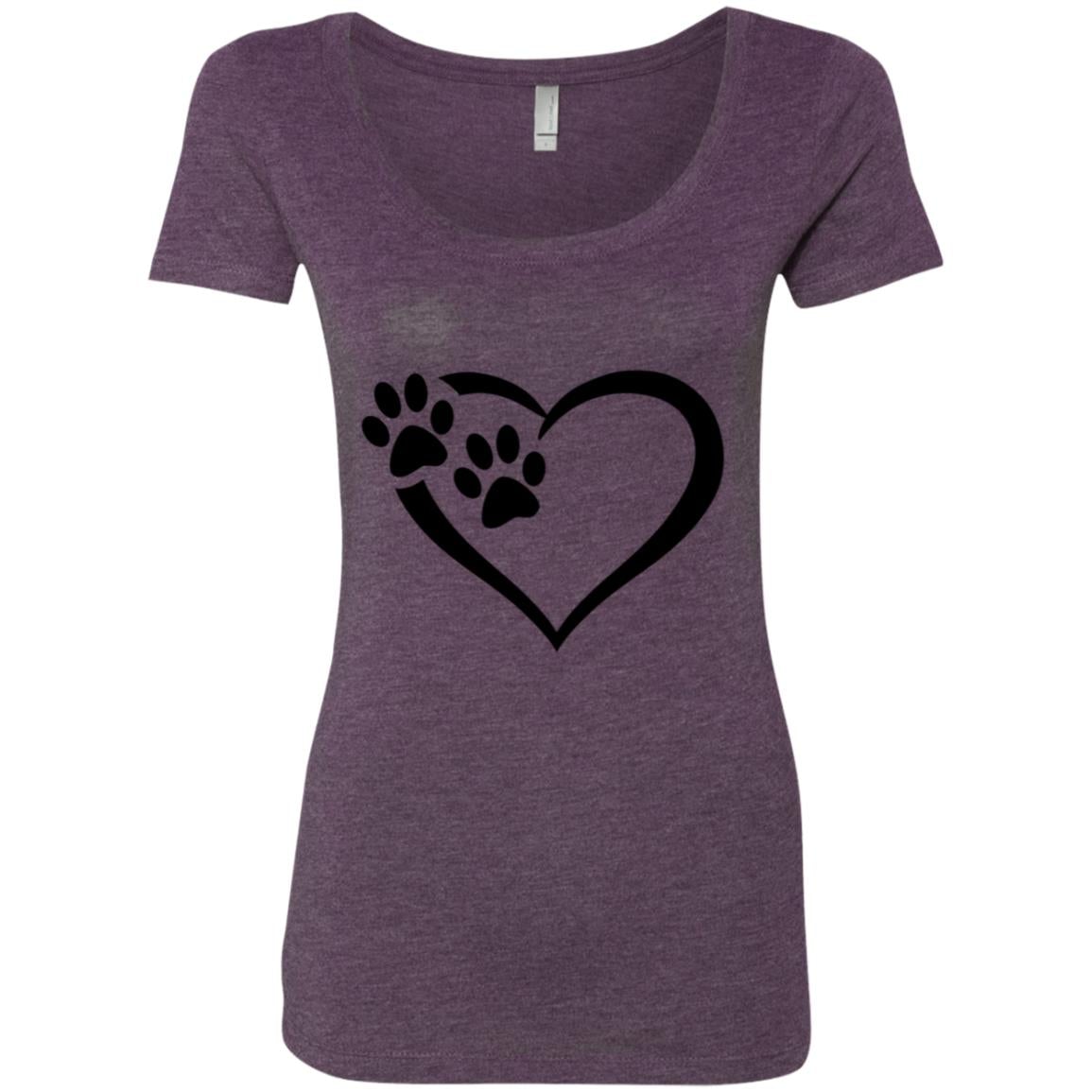 Ladies' Paws Of Passion Scoop Shirt Vintage Purple - Loyalty Vibes
