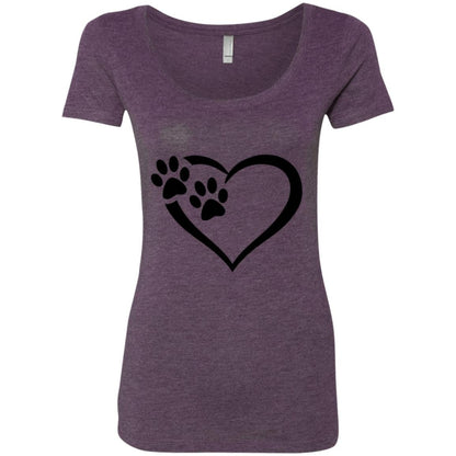 Ladies' Paws Of Passion Scoop Shirt Vintage Purple - Loyalty Vibes