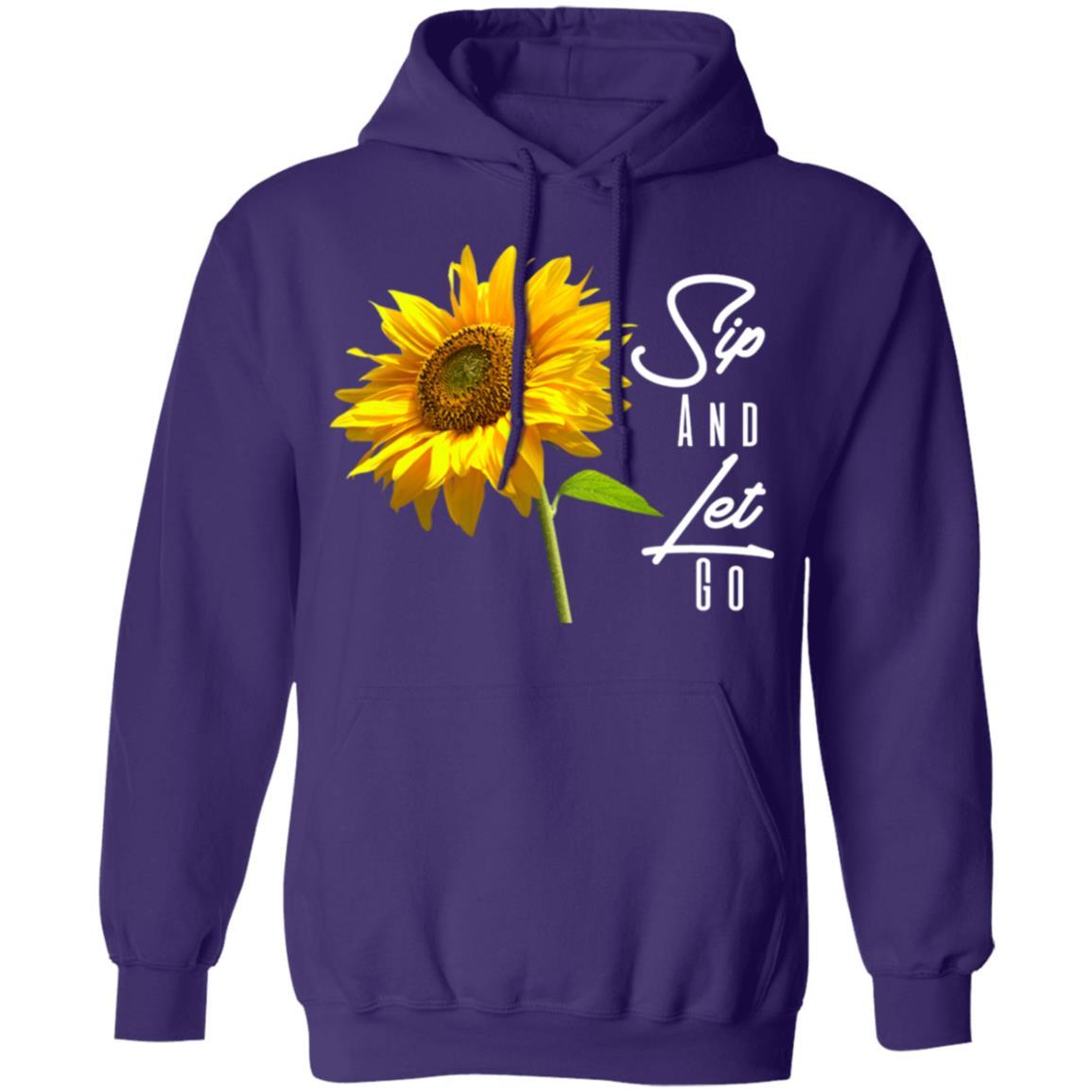 Sip And Let Go Pullover Hoodie Purple - Loyalty Vibes