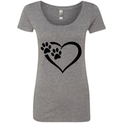 Ladies' Paws Of Passion Scoop Shirt Premium Heather - Loyalty Vibes