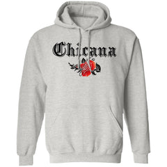 Chicana Pullover Hoodie Ash - Loyalty Vibes