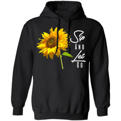 Sip And Let Go Pullover Hoodie Black - Loyalty Vibes