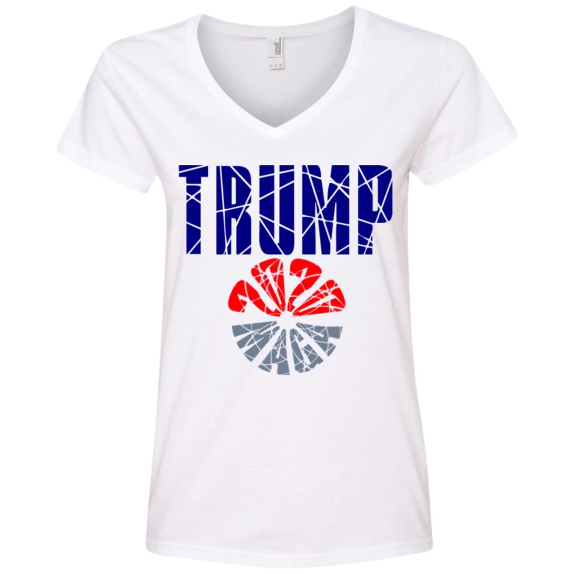 Trump 2020 MAGA V-Neck T-Shirt White - Loyalty Vibes