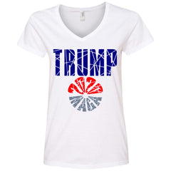 Trump 2020 MAGA V-Neck T-Shirt White - Loyalty Vibes