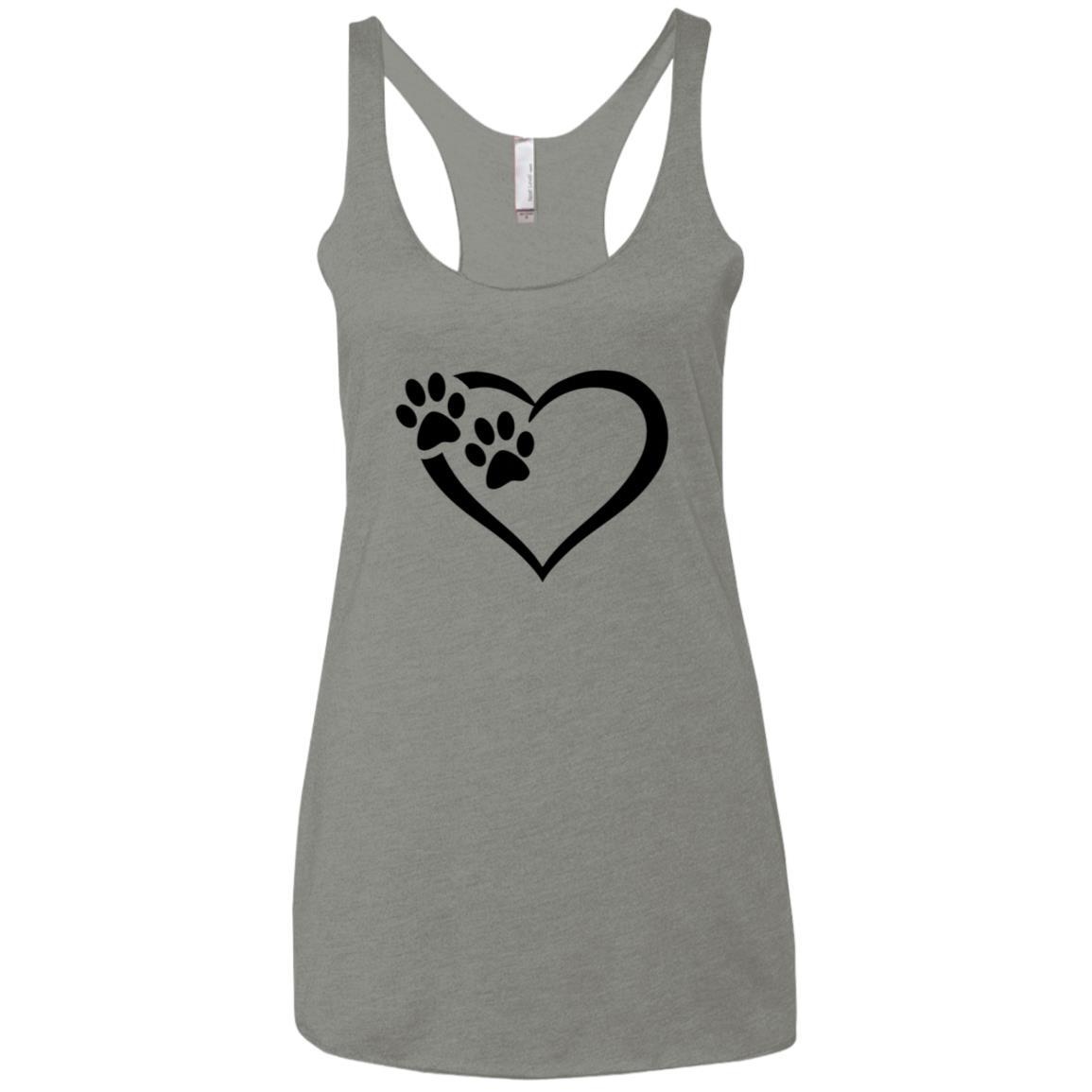 Ladies' Paws Of Passion Racerback Tank Venetian Grey - Loyalty Vibes