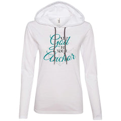 God's Anchor T-Shirt Hoodie White Dark Grey - Loyalty Vibes