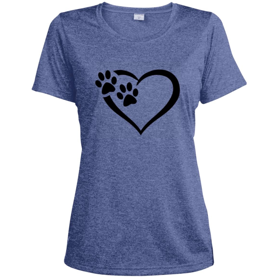 Women's Paws Of Passion T-Shirt True Royal Heather - Loyalty Vibes