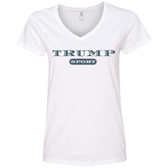 Trump Supporters 2020 V-Neck T-Shirt - Sport Edition White - Loyalty Vibes
