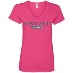 Trump Supporters 2020 V-Neck T-Shirt - Sport Edition Hot Pink - Loyalty Vibes