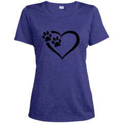 Women's Paws Of Passion T-Shirt Cobalt Heather - Loyalty Vibes