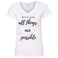 Lerae Spiritual V-Neck T-Shirt White - Loyalty Vibes